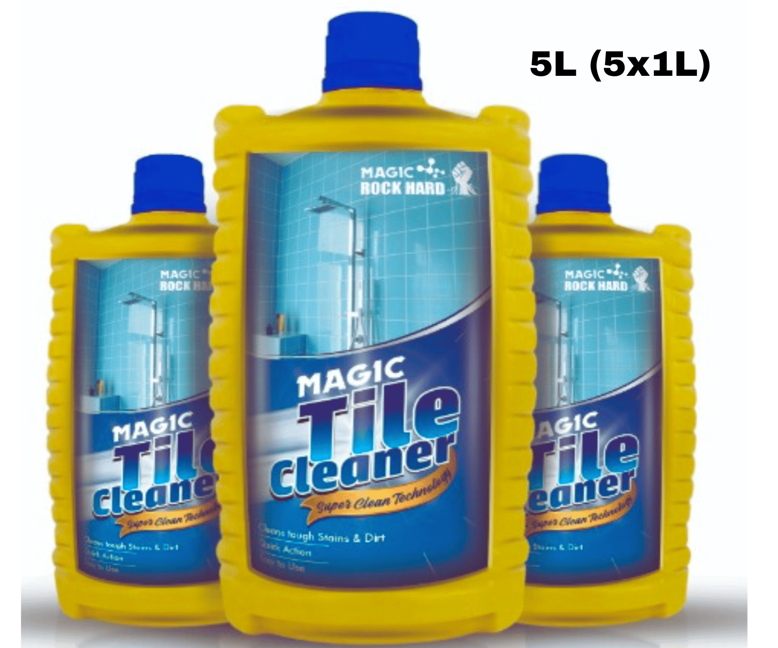 Magic Paints Tile Cleaner Disinfectant Surface & Floor Cleaner Liquid | All Purpose Tile, Floor & Wall Cleaner Advance Tile Cleaner for Kitchen, Bedroom & Bathroom Floors (5L (5x1L))