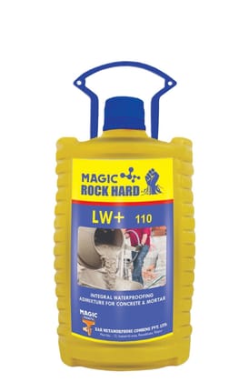 Magic Rock Hard Liquid Waterproofing (LW Plus) Solution For Waterproofing & Repairs for Roofs, Terraces, Bathrooms, Toilets | Roof Leakage, Crack Seal Agent Roof Water Leakage Solution (4 Liters)