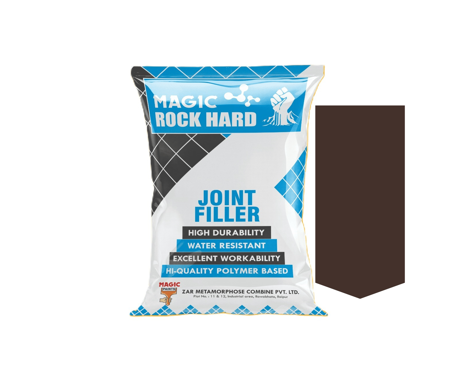 Magic Rock Hard Cement Joint Fillers for Wall Tiles, Floor Tiles Polymerized Tile Joint Filler Crack Filling Universal Adhesive Repair Construction Works 1 KG (Coffee Brown)