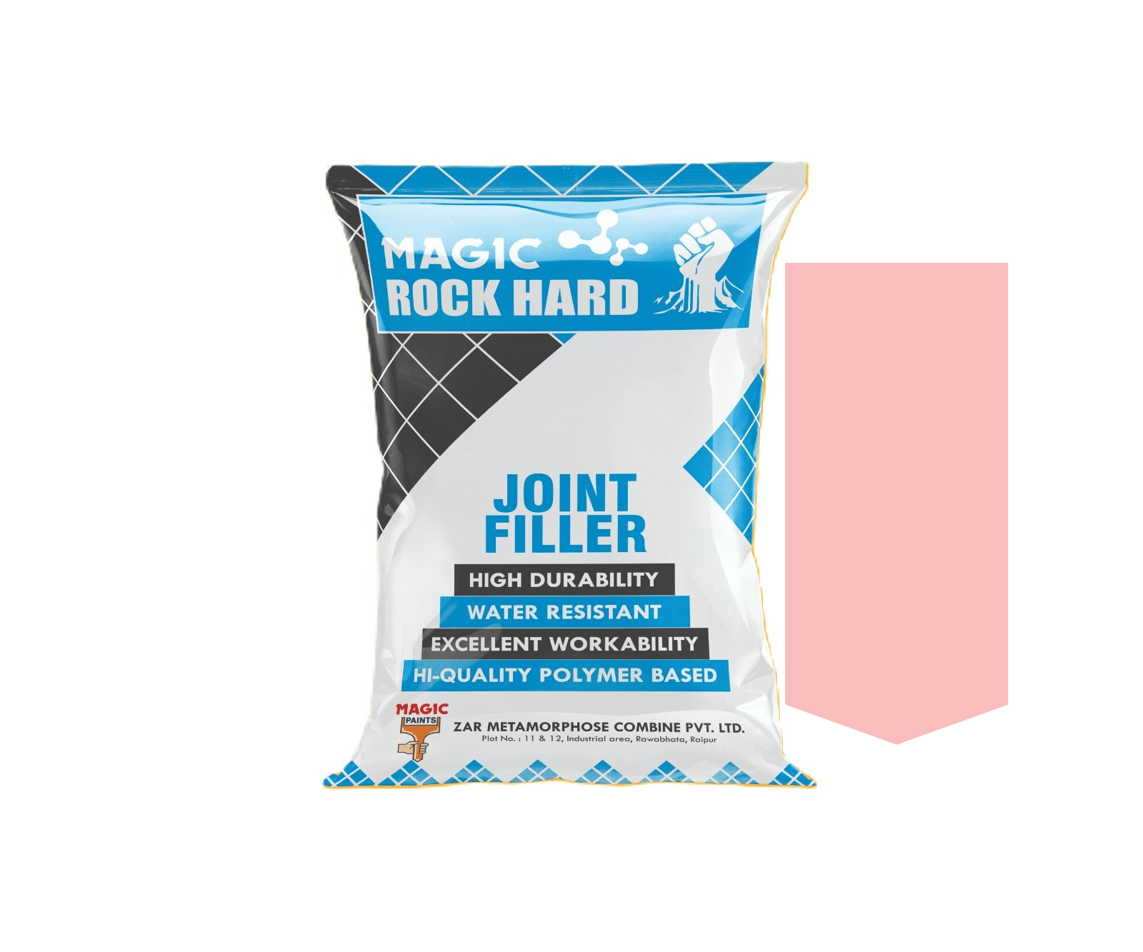 Magic Rock Hard Cement Joint Fillers for Wall Tiles, Floor Tiles Polymerized Tile Joint Filler Crack Filling Universal Adhesive Repair Construction Works 1 KG (Blush Pink)