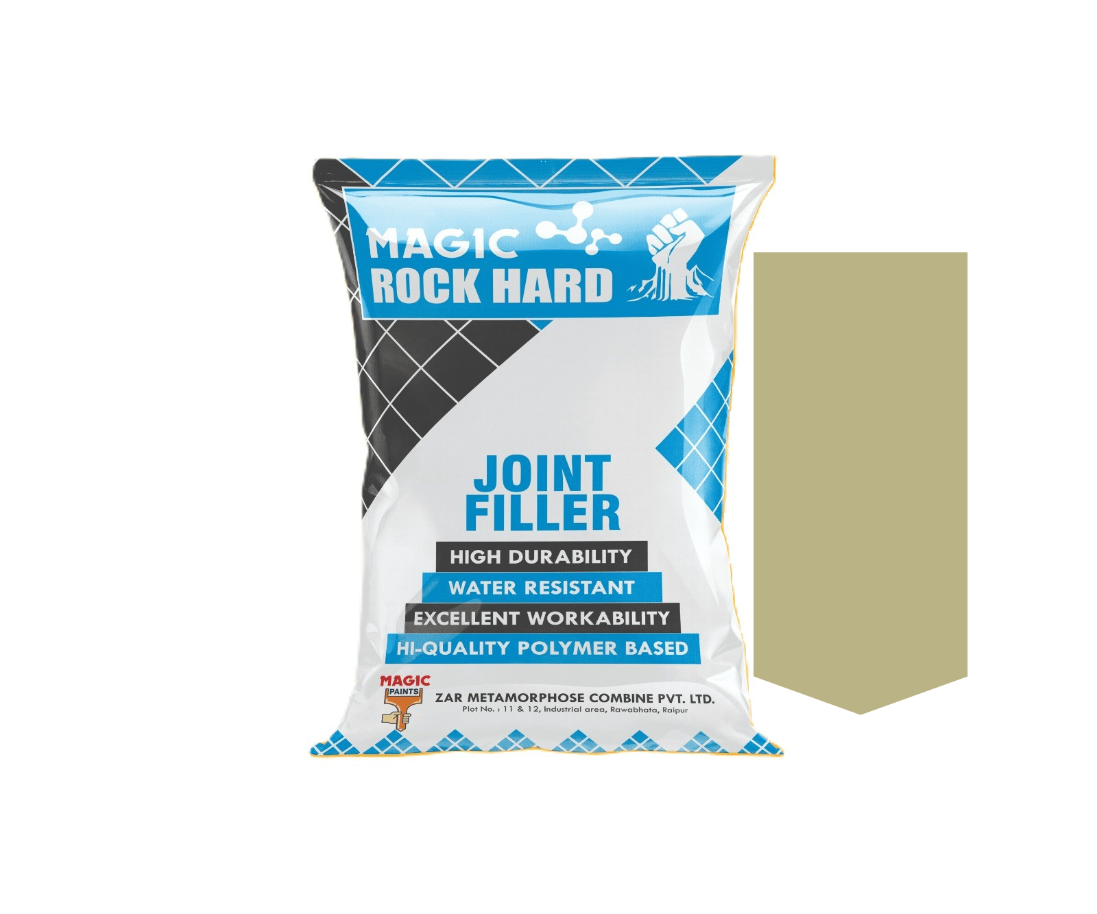 Magic Rock Hard Cement Joint Fillers for Wall Tiles, Floor Tiles Polymerized Tile Joint Filler Crack Filling Universal Adhesive Repair Construction Works 1 KG (Ivory)