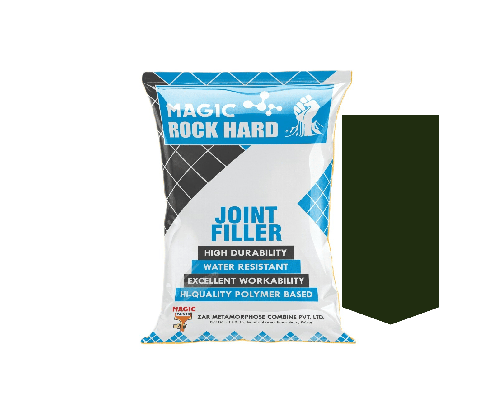 Magic Rock Hard Cement Joint Fillers for Wall Tiles, Floor Tiles Polymerized Tile Joint Filler Crack Filling Universal Adhesive Repair Construction Works 1 KG (Military Greeb)