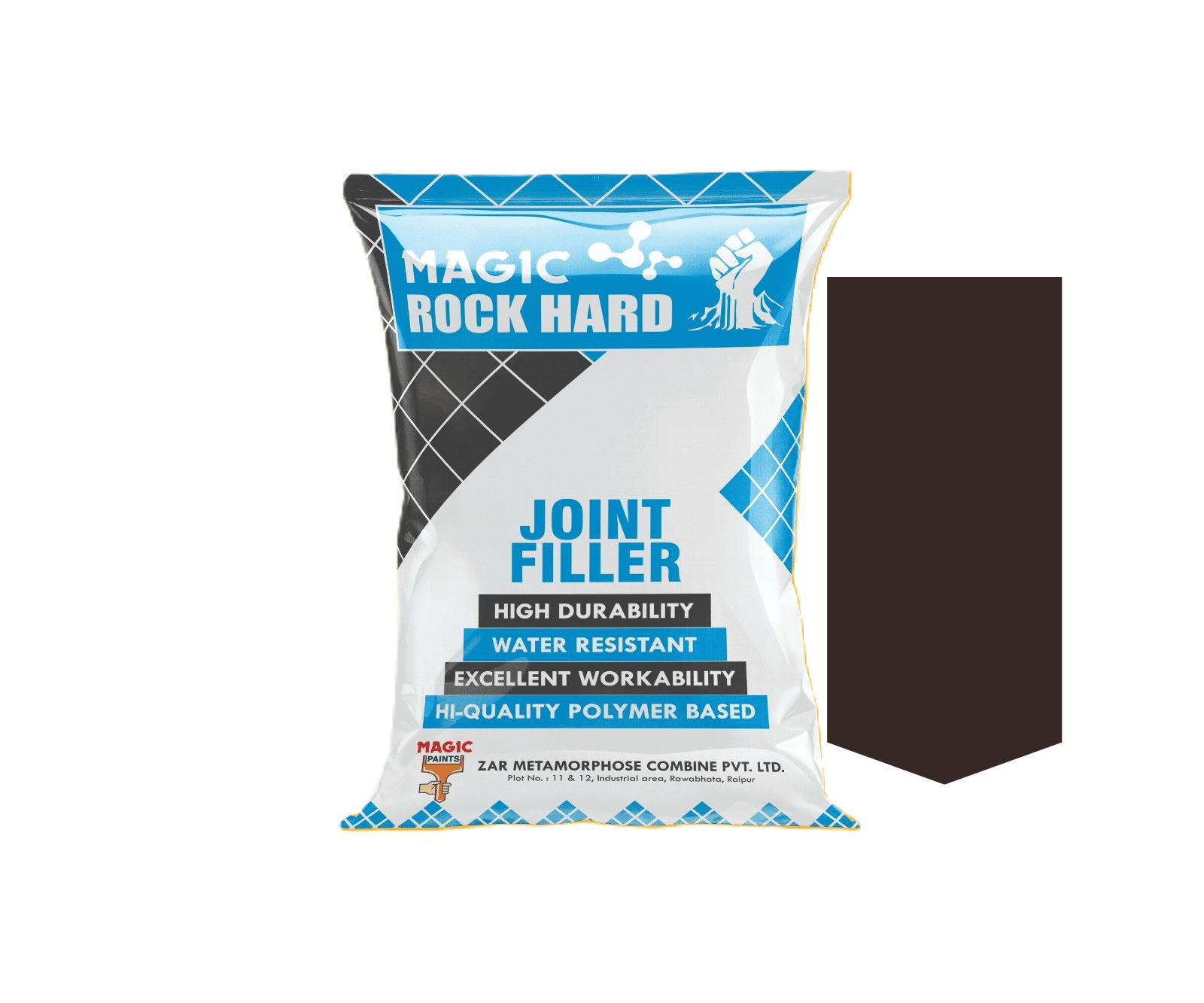 Magic Rock Hard Cement Joint Fillers for Wall Tiles, Floor Tiles Polymerized Tile Joint Filler Crack Filling Universal Adhesive Repair Construction Works 1 KG (Wood Brown)