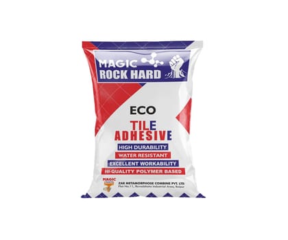 Magic Rock Hard ECO Polymer Based Wall Tile Adhesive Water Resistance High Durability Floor Tile Adhesive Used for Interior/Exterior Floors & Walls (20kg)