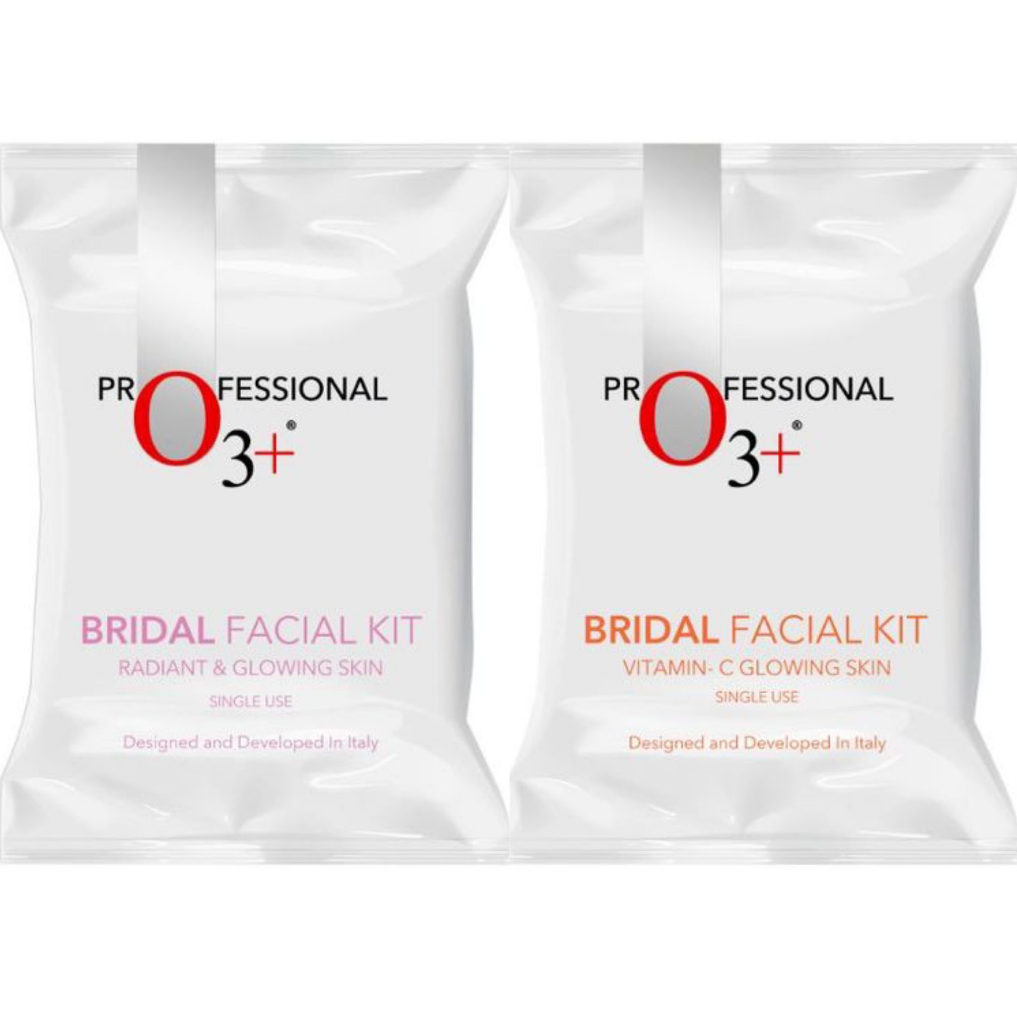 O3+ Bridal Facial Kit for Radiant & Glowing Skin (54gm+66ml) + O3+ Bridal Facial Kit Vitamin C Glowing Skin (67gm+69ml) Pack of 2