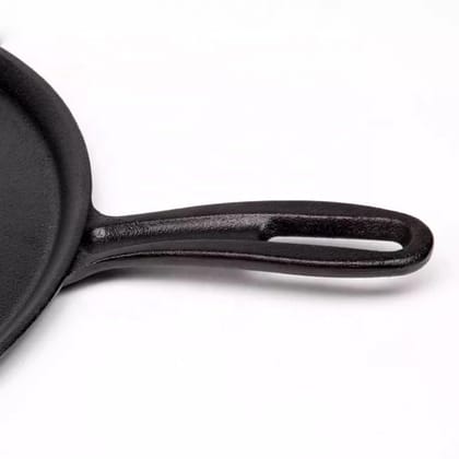 PREETCOOKWARE Pre-Seasoned Cast Iron Tawa for Dosa/Chapathi | 23.5 cm/11 inch, 2.3kg | Induction Friendly | Naturally Nonstick, 100% Pure & Toxin-Free, No Chemical Coating