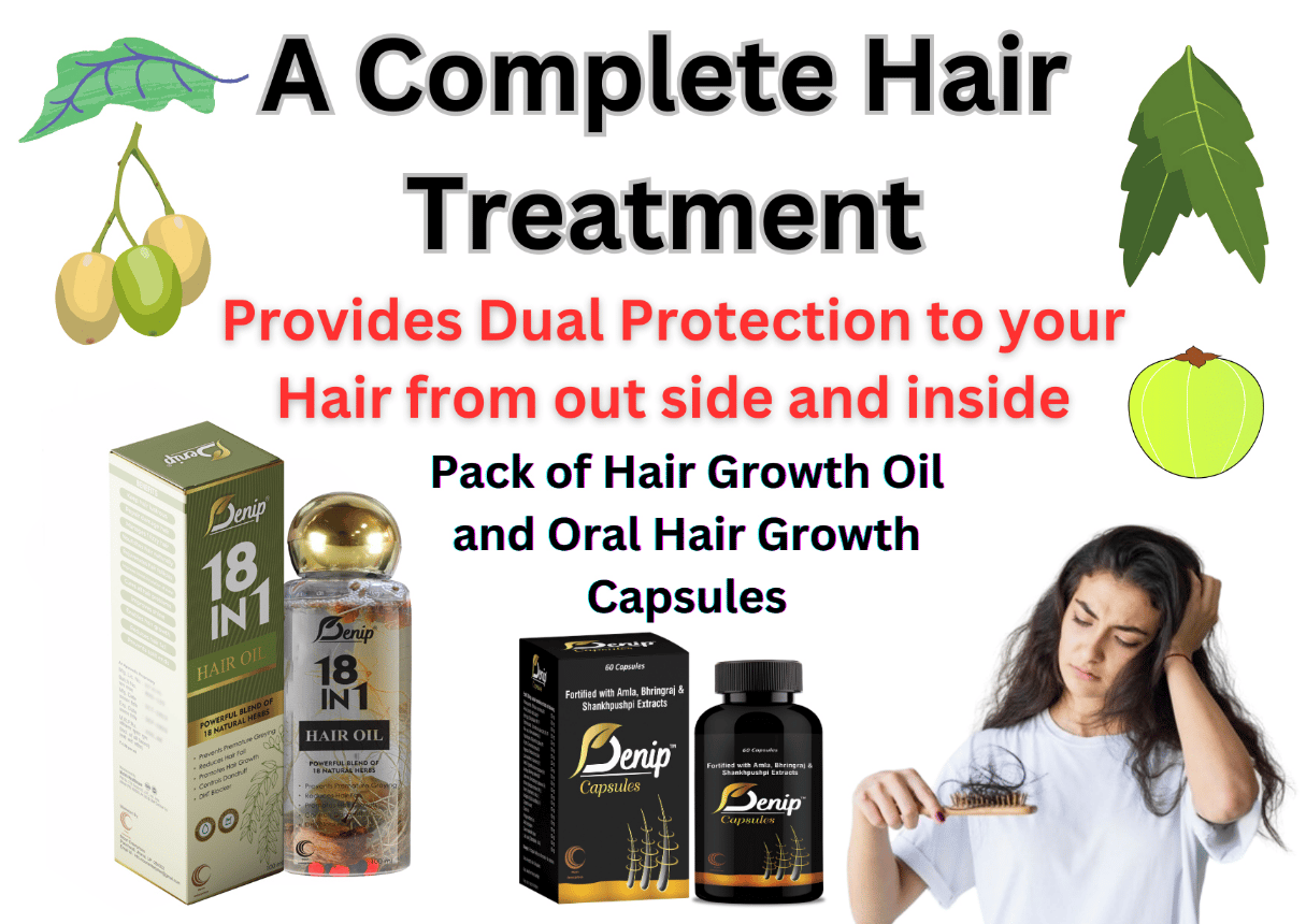 Denip Hair Growth Combo Pack for Hair Fall Prevention and Hair Growth