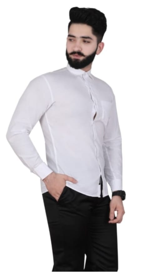 Plain White Cotton Shirt