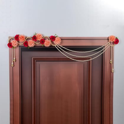 ART BY CHAITASI Handmade Stylish Toran for Door - Latest Entrance Door Thoranam for Home Decor, Diwali Bandarwal, House Hanging Decoration (Pearl Half Bangle Toran)