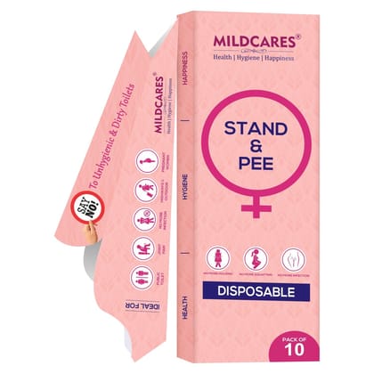 MildCares Disposable Female Urination Device for Women | Portable, Leak-proof Stand and Pee Funnels for Women, Girls| Public Toilets, Travel, Camping, Hiking and Outdoor Activities