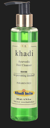 Khadi Swati - Ayurvedic  Herbal Hair Cleanser Neem SAT Paraben Free (Shampoo) 210ml.