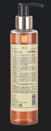 Khadi Swati - Ayurvedic Herbal Hair Cleanser Amla SAT Paraben Free (Shampoo) 210 ml.