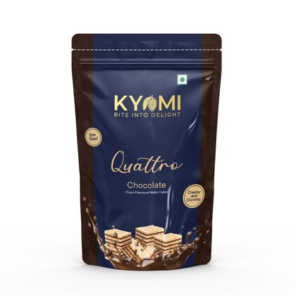 Kyomi Quattro Chocolate Wafer Cubes, 150g | Crispy & Delicious Wafers Perfect for Snacking