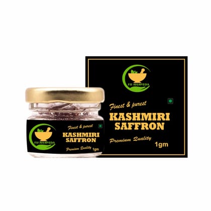FIJ AYURVEDA Pure & Natural A++ Grade Kashmiri Saffron Threads |Original Kesar| / Kesar/Keshar/Zafran/Jafran for Men & Women – 1GM