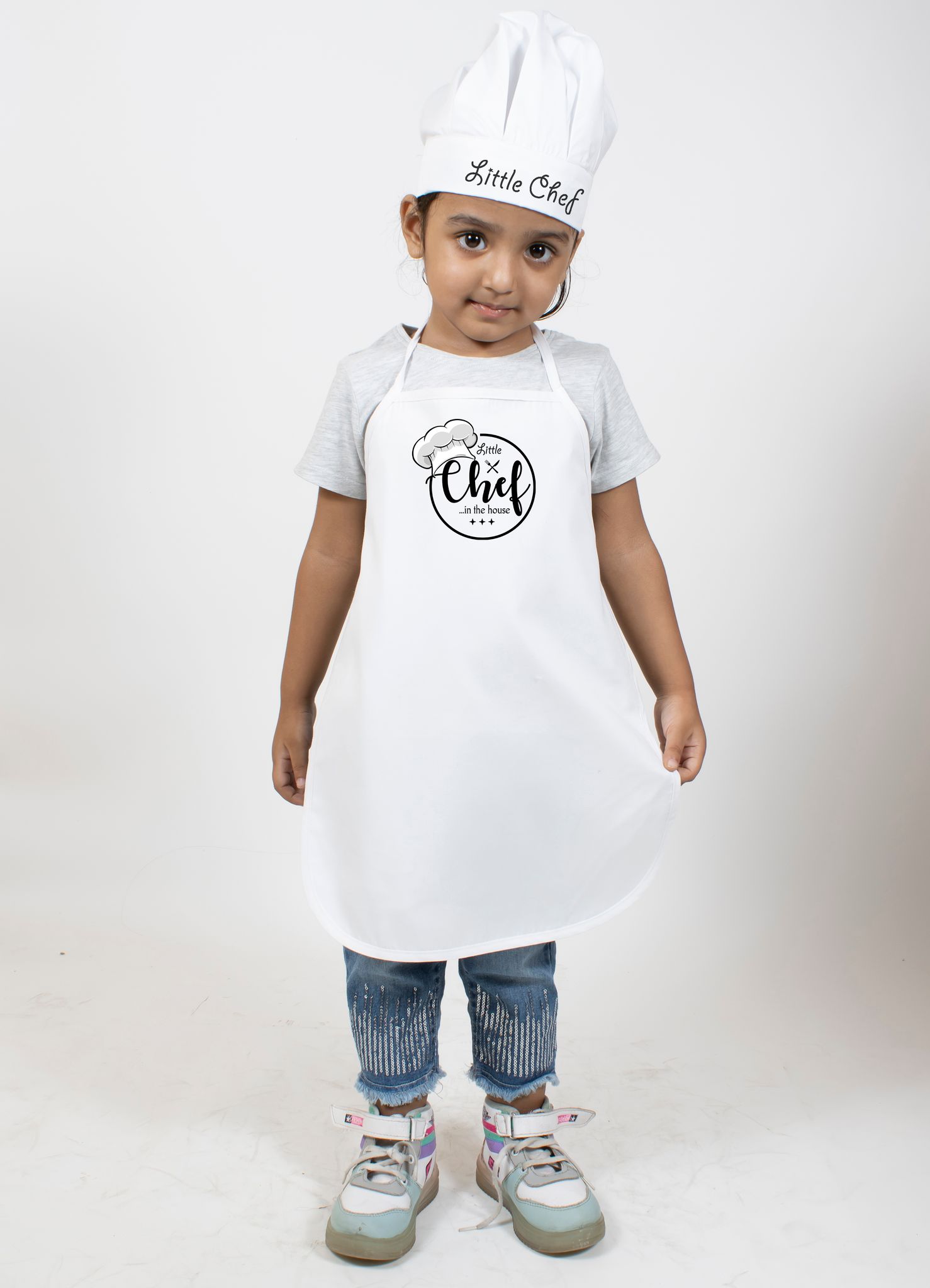 Babies and Kids Photoshoot Ready Polycotton Apron and Cap