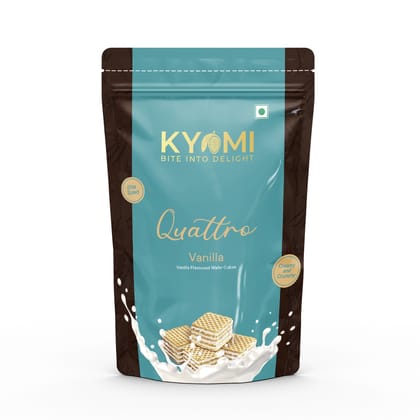 Kyomi Quattro Vanilla Wafer Cubes, 150g | Crispy & Delicious Wafers Perfect for Snacking