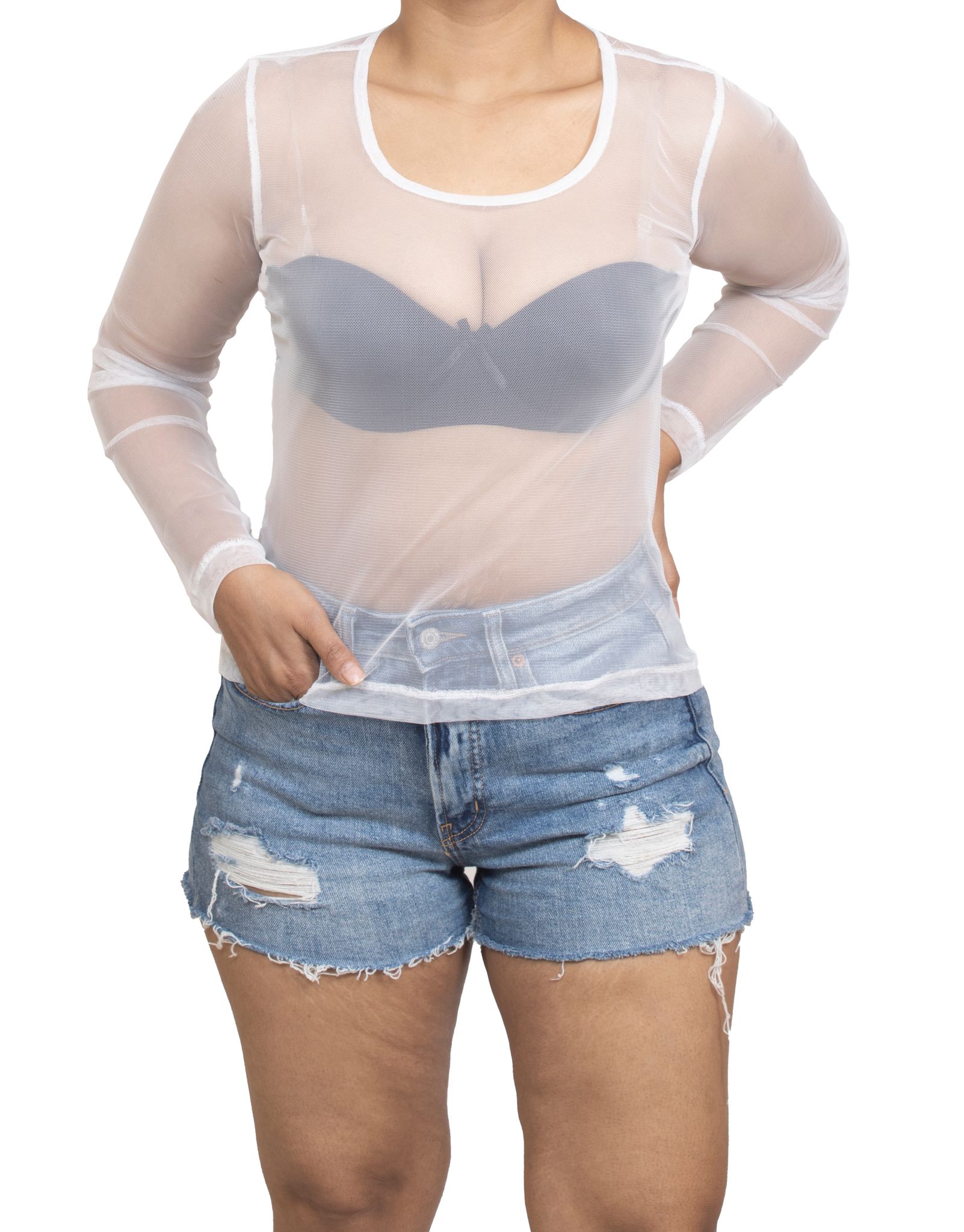 White Soft and Stretchy Cotton Knit Rib Fitted V Neck Fitted Casual and Sports Crop Top