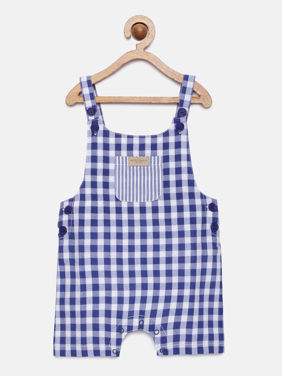 Boys Striped Dungarees Shorts