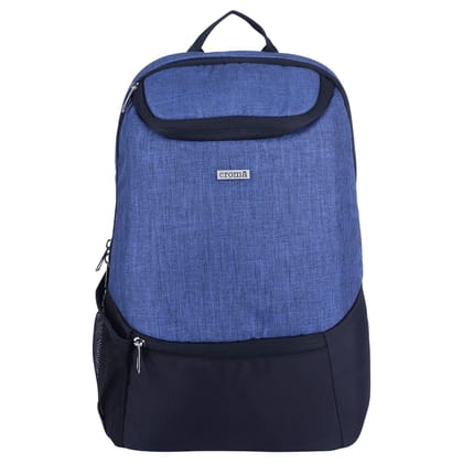 Croma Polyester Laptop Backpack for 15.6 Inch Laptop (21 L, Padded Shoulder Straps, Blue and Black)