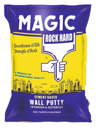 Magic Rock Hard Cement Base Wall Putty | White Cement Powder for Smooth Finish| Interior/Exterior Walls | Wall Putty Powder (1 KG Bag)