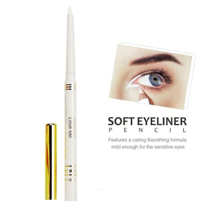 FIRSTZON white Kajal eyeliner pencil smudge proof waterproof | white kohl Kajal |white eyeliner pencil(white, 3 g), Matte Finish