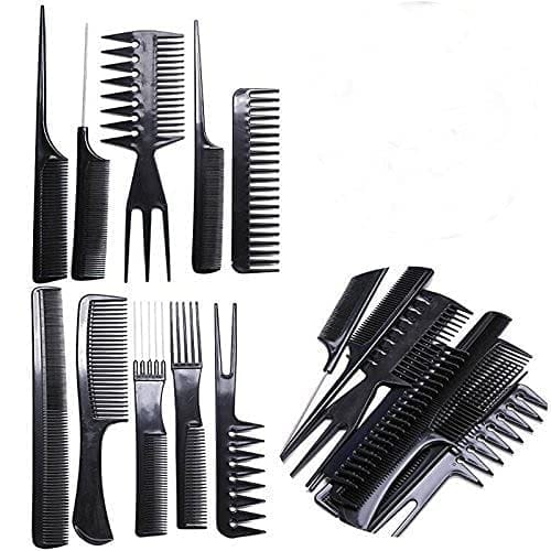 vARS ; LONDON 10Pcs Pro Salon Hair Cut Styling Hairdressing Barbers Combs Brush Set