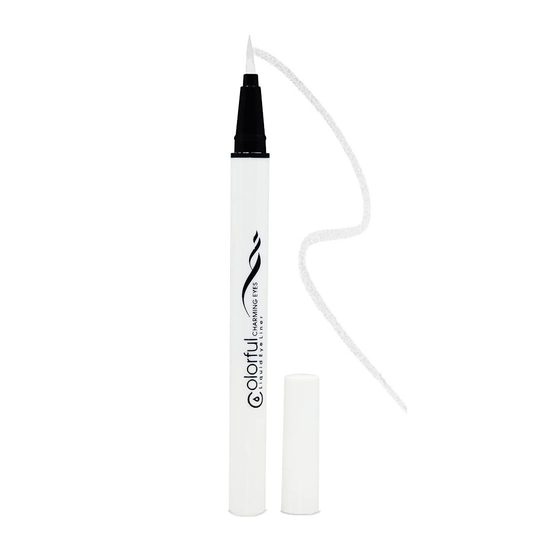 VARS ; LONDON White Color Liquid Eyeliner, Semi-Matte Finish - White Sketch Pen Eyeliner, Waterproof, Non-Transfer & Smudgeproof Wyeliner, Longlasting