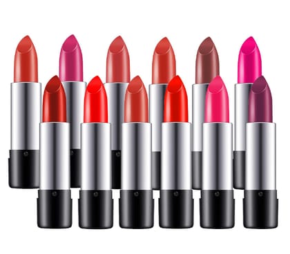 VARS ; LONDON ADS Balm super matte lipstick combo pack of 12 | amplified cream lipstick