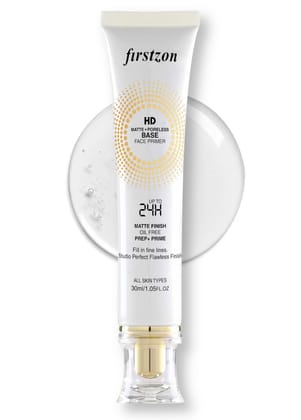 FIRSTZON HD Pore minimizer Base Primer | Studio Perfect Flawless Finish with Matte, Poreless HD Primer | Oil-Free Matte Base Primer for HD Look | 30 ml