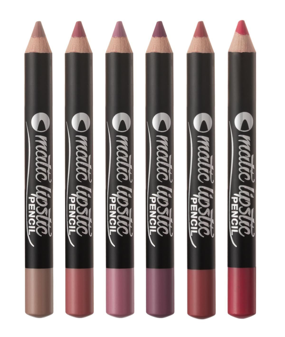 VARS ; LONDON Crayon matte pencil lipstick combo pack of 6 with 1 sharpner | SET-A