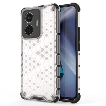 Faircost for Vivo T1 44W Hybrid Shockproof Back Cover Hard Outside Soft Inside- (Polycabonate::Transparent)