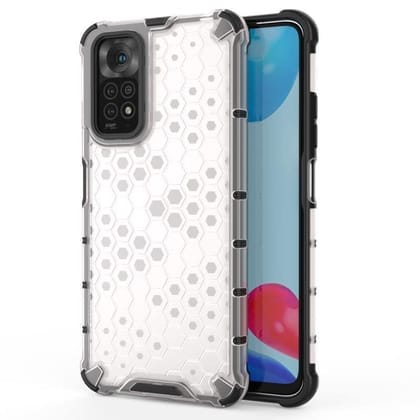 Faircost Hybrid Shockproof Back Cover for Redmi Note 11/ 11S Hard Outside Soft Inside- (Polycabonate::Transparent)