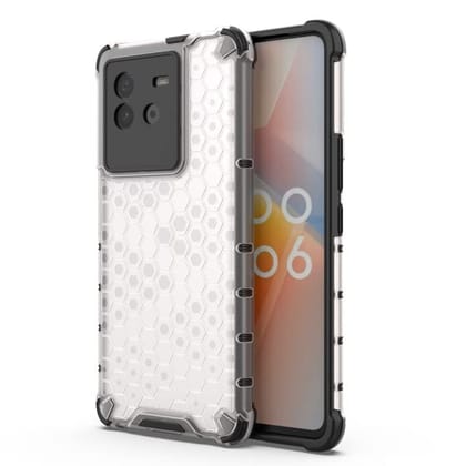 Faircost Polycarbonate For Iqoo Neo 6 5G Hybrid Shockproof Back Cover Hard Outside Soft Inside- (Polycabonate::Transparent)