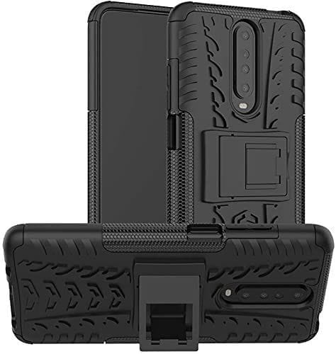 Faircost for Poco X2 Heavy Duty Shockproof Military Grade Armor Dual Protection Layer Hybrid Kick Stand Back Cover Case Black