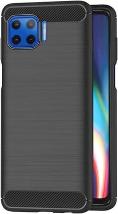 Faircost for Motorola Moto G 5G Carbon Fiber Hybrid Armor Shock Proof TPU Back Cover- Black