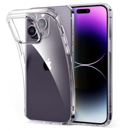 Faircost for iPhone 14 Pro Back Cover Shockproof (Silicon| Transparent)