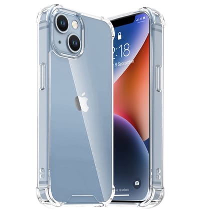 Faircost for iPhone 14 Back Cover Shockproof (Silicon| Transparent)