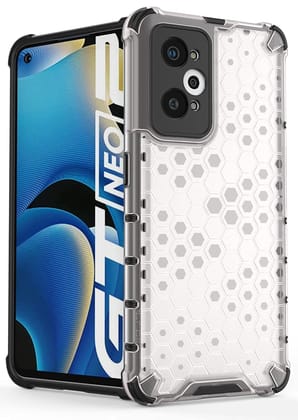 Faircost for Realme GT Neo 2/Neo 3T Hybrid Shockproof Back Cover Hard Outside Soft Inside- (Polycabonate::Transparent)