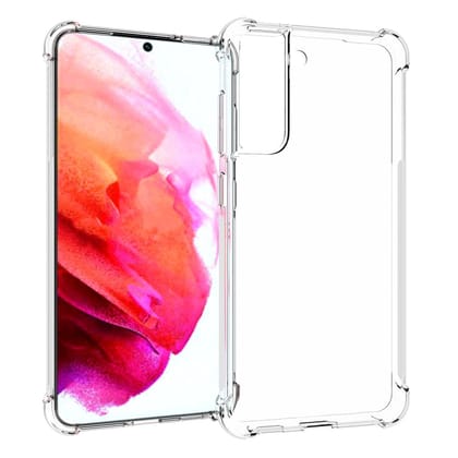 USTIYA for Samsung Galaxy S21 FE Case Clear TPU Four Corners Cover Transparent Soft funda