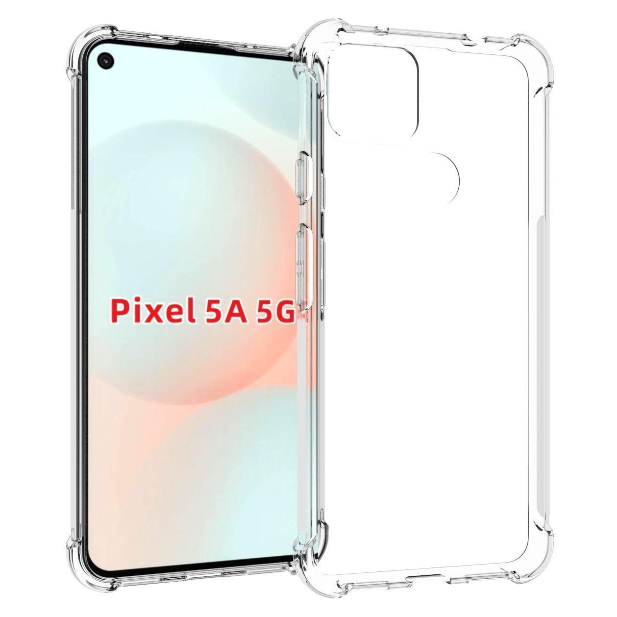 USTIYA for Google Pixel 5A 5G Case Clear TPU Four Corners Cover Transparent Soft funda