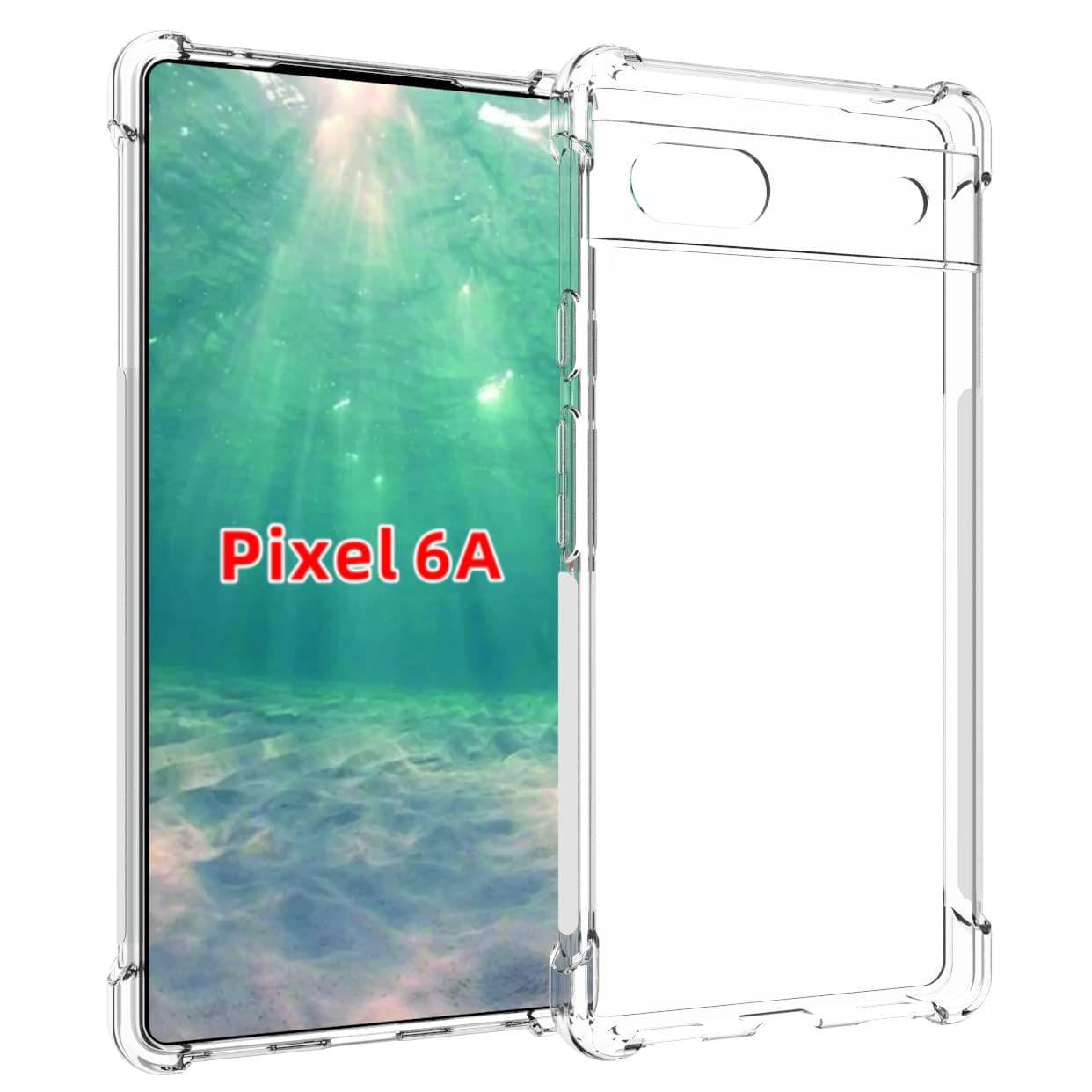 USTIYA for Google Pixel 6A Case Clear TPU Four Corners Cover Transparent Soft funda