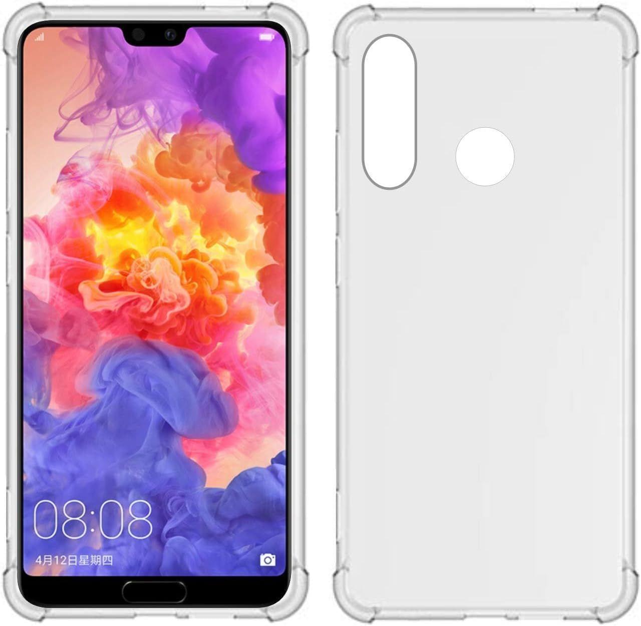 TIYA Case Clear for Huawei P30 Lite TPU Four Corners Cover Transparent Soft