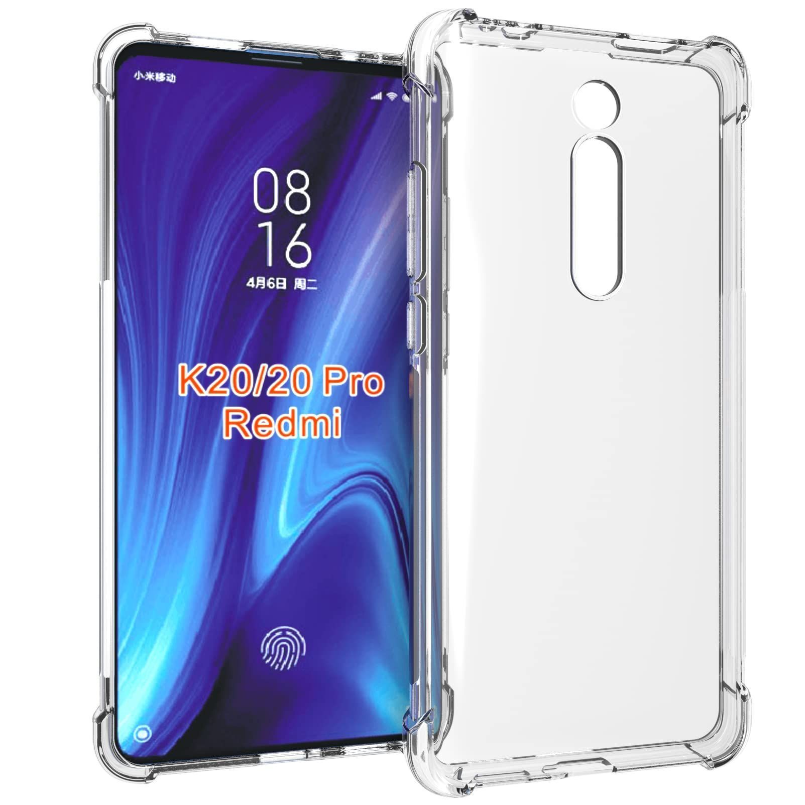 TIYA Case Clear for Mi K20 Pro TPU Four Corners Cover Transparent Soft