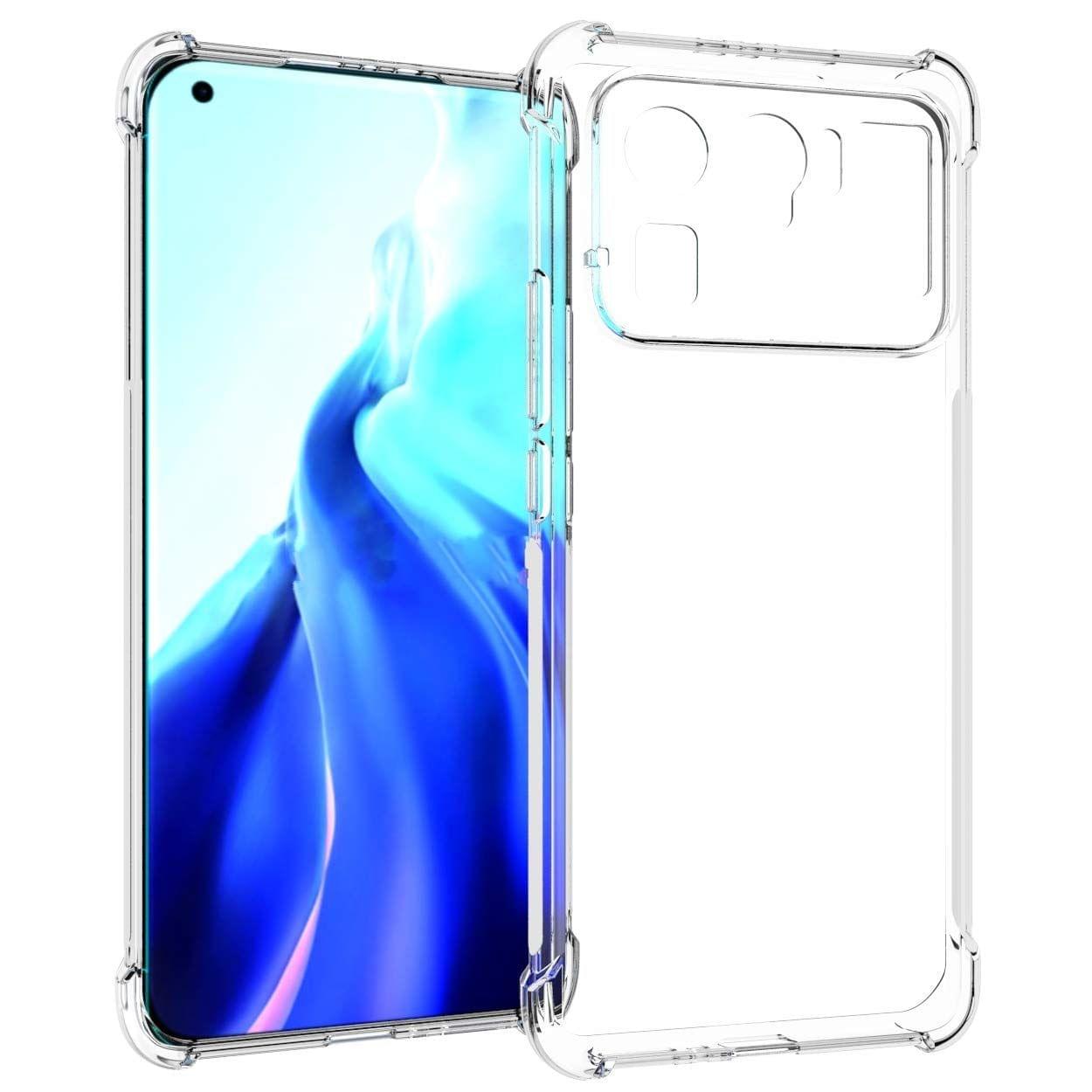 USTIYA for Mi 11 Ultra Case Clear TPU Four Corners Cover Transparent Soft funda