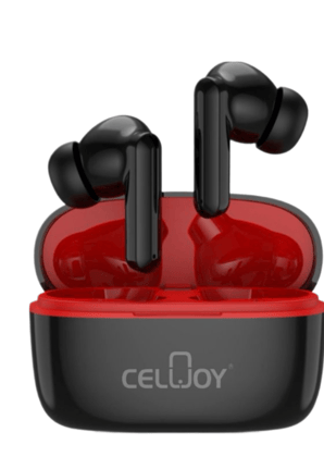 CellJoy Pod-008 Bluetooth Gaming Headset  (Black, Red, True Wireless)