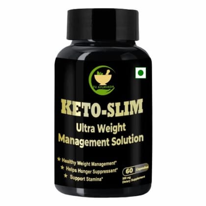 FIJ AYURVEDA Keto Slim Ultra Weight Management & Appetite Suppressant Supplement for Men & Women � 500mg 60 Capsules