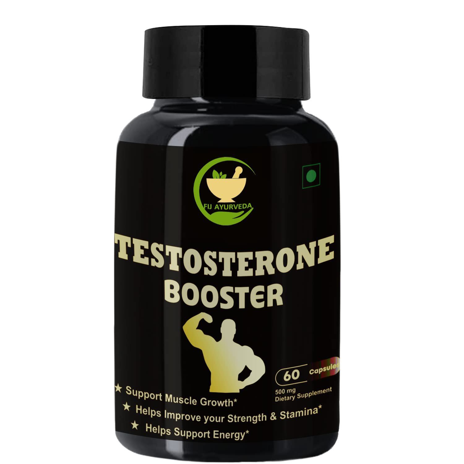 FIJ AYURVEDA Testosterone Booster Capsule for Men & Women � 500mg 60 Capsules (Pack of 1)