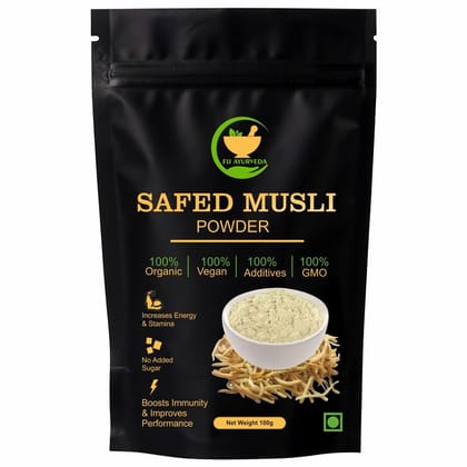 FIJ AYURVEDA Safed Musli Powder (Chlorophytum Borivilianum) for Men & Women � 100Gm