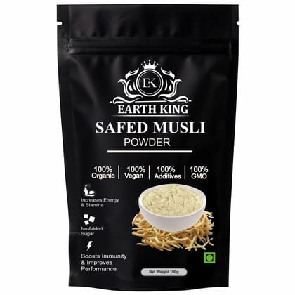 EARTH KING Safed Musli Powder (Chlorophytum Borivilianum) for Men & Women � 100Gm