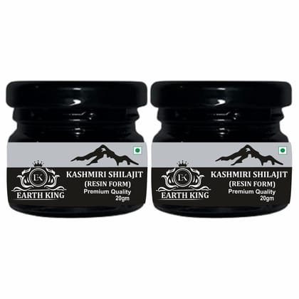 EARTH KING Kashmiri Shilajit/Shilajit Resin | Raw Shilajit | (Semi Liquid) - 40Gm (Pack of 1)